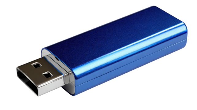 flash drive on white background