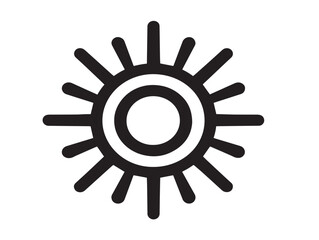 Elegant sunshine icon vector illustration for gorgeous summer and weather themes