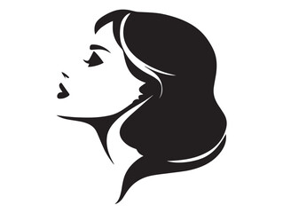 Stunning woman face icon vector illustration for gorgeous fashion and lifestyle themes