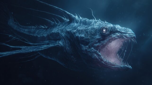 Deep sea fish creature underwater