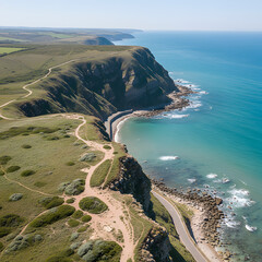 view of the coast of the mediterranean sea