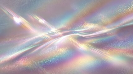 Pastel holographic light beams on textured surface abstract iridescent rainbow glow background for modern design, dreamy hologram wall art and creative digital projects