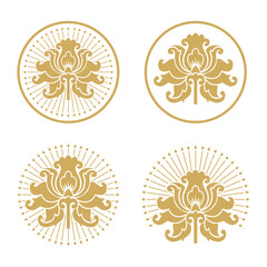 Flower of thailand arts element graphic design illustration vector