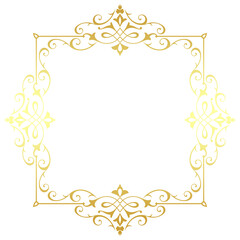 ornate gold square frame