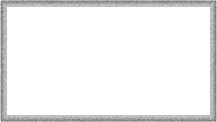 Minimal border line with texture on transparent background with for decoration