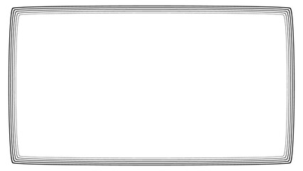 Minimal border line with texture on transparent background with for decoration