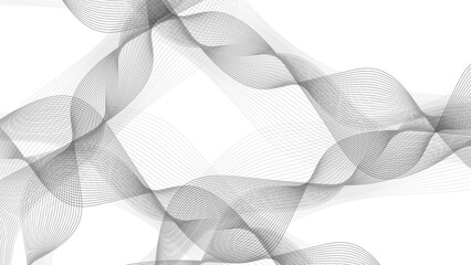 curvy wave line on transparent background with blend line effect