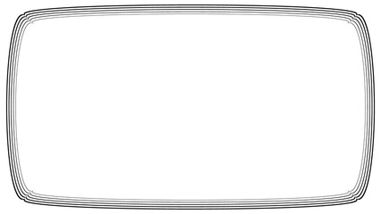 Minimal border line with texture on transparent background with for decoration