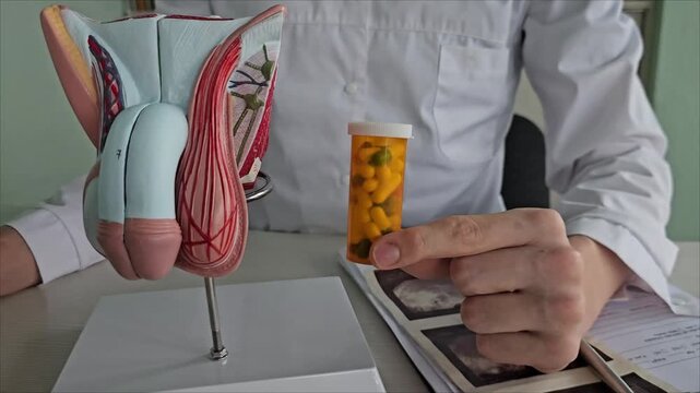 Doctor makes diagnosis and gives advice on treating male erectile dysfunction