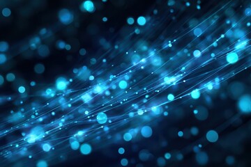 Digital illustration of interconnected blue electric streams and glow