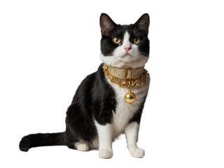 New Year's Eve Tuxedo Cat. Generative Ai