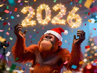 2026, festa, celebrazione di capodanno, auguri e costruzione anno nuovo 2026	