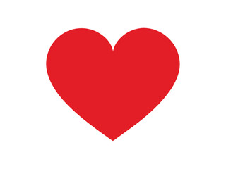 Red Heart Icon – Love Symbol Vector Illustration