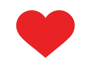 Red Heart Icon – Love Symbol Vector Illustration