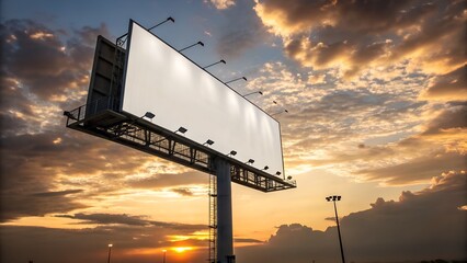 Advertise your brand on this billboard at sunset and reach a wide audience with a captivating message