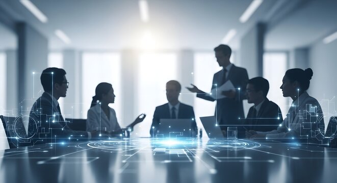 Business meeting team conference collaboration strategy discussion corporate teamwork leadership success