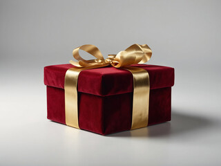 Red Velvet Gift Box. Generative Ai
