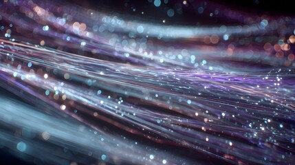 Abstract fiber optics light trails technology background data stream communication network future design