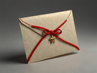 Sealed Letter with Gold Star Charm. Generative Ai