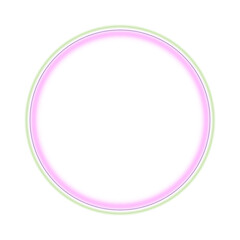 Obraz premium Vibrant Circular Design with Transparent Background Glowing Rings in Pink and Green