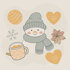 set of christmas icons