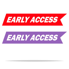 Early access label vector isolated illustration