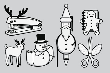 Christmas Office Supplies Monsters