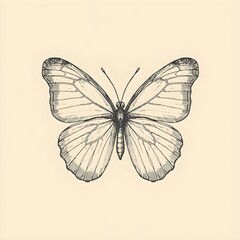 Hand-drawn butterfly illustration