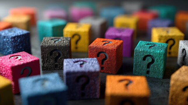 Question marks blocks