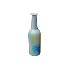 blue glass vase
