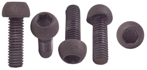 Isolated collection of screws on a white background	