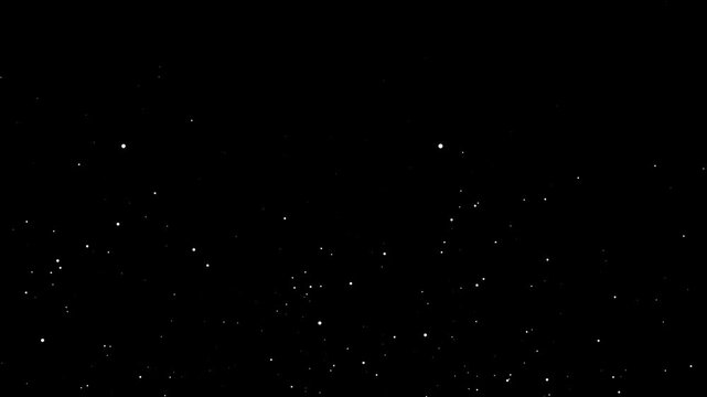 Realistic snow upward or falling snowflakes isolated on transparent background. abstract dust fail video with black background, Super Slow Motion Dust Particles Floating in Air, white fire embers