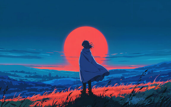 Anime nature background desktop pc wallpaper image