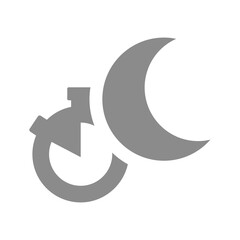 Sleeping time vector icon. Sleep, bedtime at night symbol.