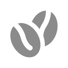 Coffee beans vector icon. Coffee bean symbol.