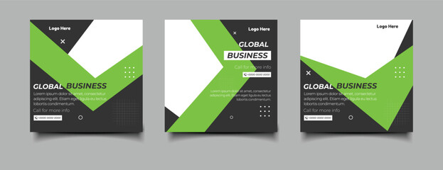 Business solution social media post banner