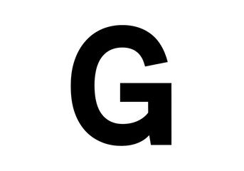 Bold letter G isolated PNG on transparent background, single alphabet character for graphic design and typography use, black glyph