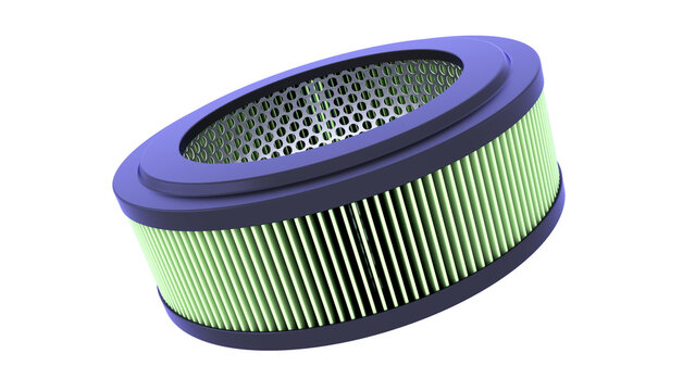 HEPA Filter. High quality Air Filter. 3D rendering Purifier isolated on white background. Ideal for educational, engineering, and industrial design projects.