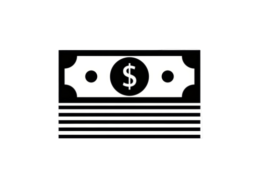 Stack of money PNG isolated on transparent background, currency pile with dollar sign for finance and business concepts