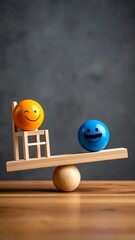 Balancing Emotions and Feelings Conceptual Image Depicting Positive Mindset and Equilibrium in Life.
