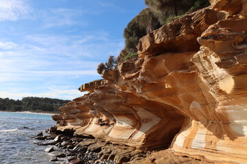 rock formations in Maria Island - Tasmania