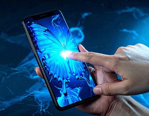 butterfly on a flower, butterfly isolated, butterflies flying, butterflies and flowers, virtual world, technology cyber world, three-dimensional virtual world
