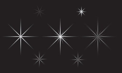 Seamless winter snowflake pattern on a black background, perfect for a Christmas or holiday design illustration