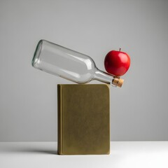 Ultra-Minimalist Still Life of Objects Balanced in Surreal Impossible Composition