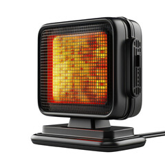 Modern Heater Design Portable Space Heating Interior Warmth Black Radiator Indoor Climate Control