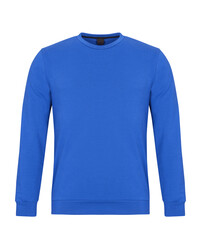 Blue sweatshirt on a white isolated background