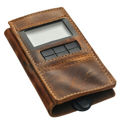 Vintage Leather Wallet with Display Stylish Accessory Brown Wallet Leather Goods Craftsmanship Style