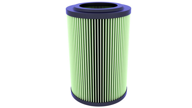 HEPA Filter. High quality Air Filter. Stands vertically. 3D rendering Purifier isolated on white background. Ideal for educational, engineering, and industrial design projects.
