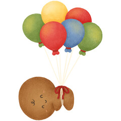 Gingerbread with balloons 