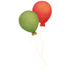 party balloons isolated on white